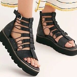 Free People Boho Sunrise Sz 38 Platform Sandals